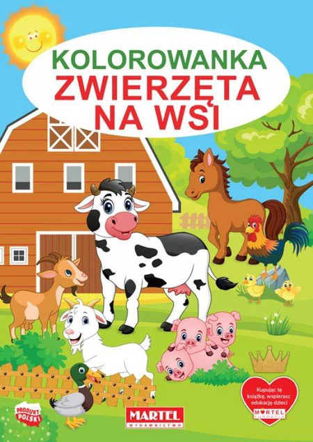 Kolorowanka Zwierzęta na wsi Martel