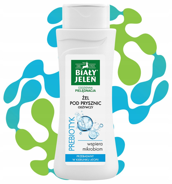 BIAŁY JELEŃ Żel Pod Prysznic PREBIOTYK Oczyszcza Pielęgnuje 300ml