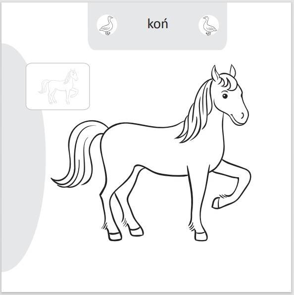 Malowanie doklejanie Zwierzęta na wsi Kolorowanka