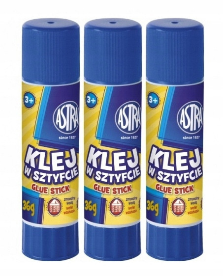 3x Klej w Sztyfcie XL 36g Astra