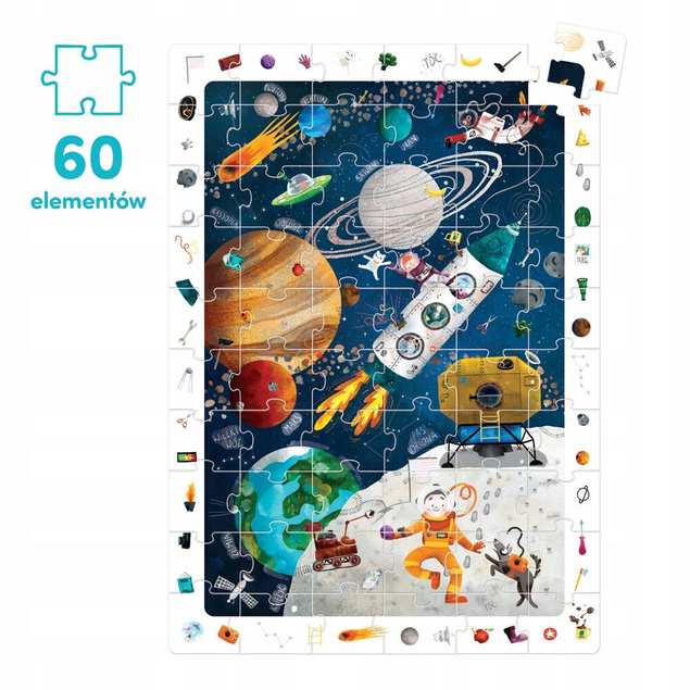 Puzzle Obserwacyjne Kosmos Galaktyka 60el. 4+ CzuCzu 57430