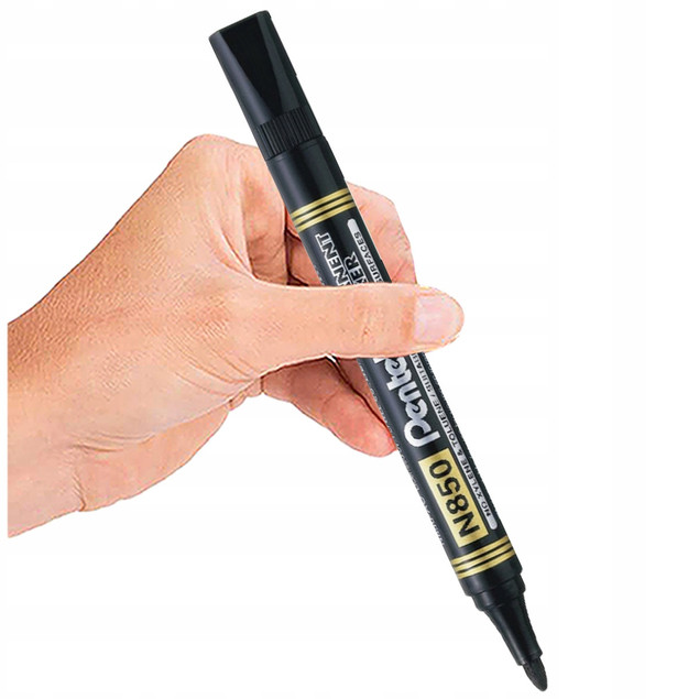 Marker permanentny, okrągły, czarny N850 | Pentel