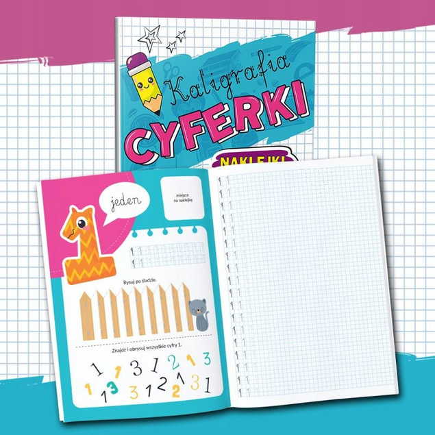 Kaligrafia. Cyferki z naklejkami