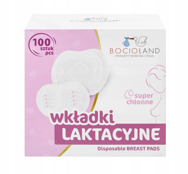 2 x BOCIOLAND Wkładki Laktacyjne CHŁONNE DUŻE Mocny Klej Higieniczne 200szt