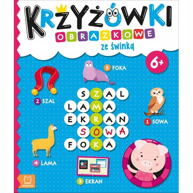 Krzyżówki Obrazkowe Dla Dzieci Ze Świnką 6+ Aksjomat 4003