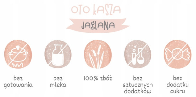 OTO Kaszka JAGLANA BEZMLECZNA Kasza BEZ CUKRU 200g OtoLandia