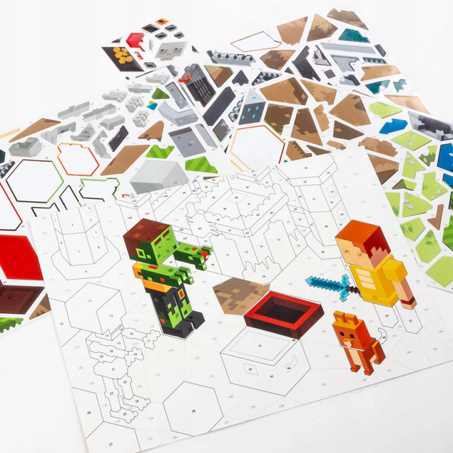 Wyklejanka GAME Minecraft Wyklejanka Po Numerach Kidea
