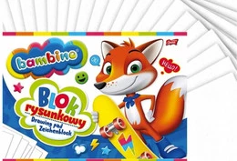 Blok rysunkowy biały A4 20k BAMBINO ST