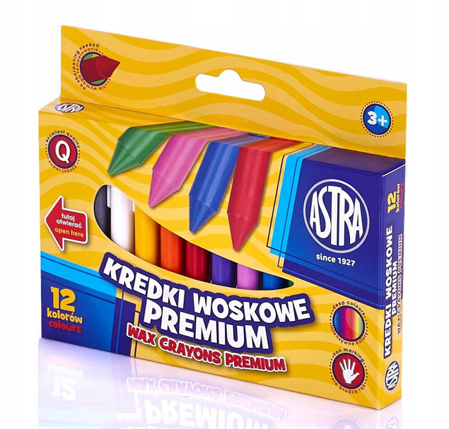Kredki woskowe 12kol ASTRA