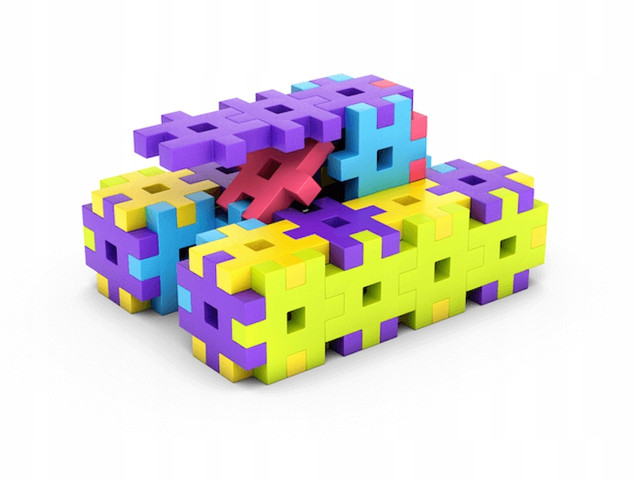 KLOCKI KONSTRUKCYJNE WAFLE MELI BASIC TRAVEL BOX 1000 EL PUZZLE 3D GOFRY