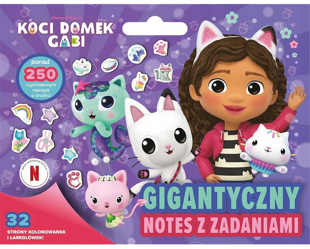 Książka Aktywizująca Koci Domek Gabi. Gigantyczny Notes z Zadaniami 3+