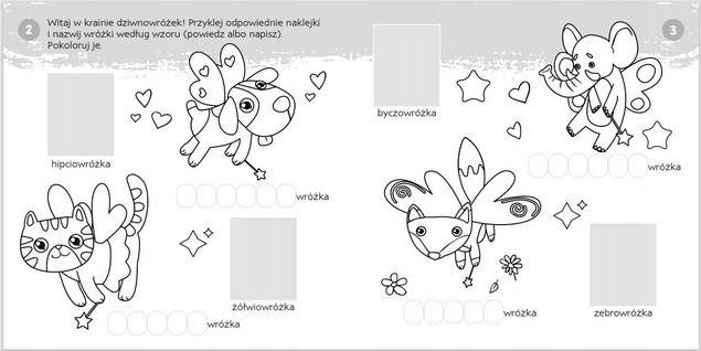 Zgadywanie Doklejanie Zagadki 16 Naklejek Sabina Grabias 5+ Skrzat