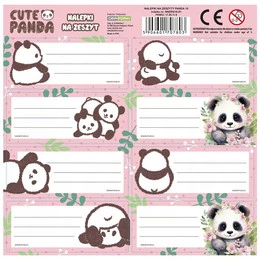 Naklejki na zeszyt Panda 10 Derform