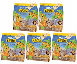 5x BIO Ania Herbatniki Pszenne Mini Jungle ZOO 500g