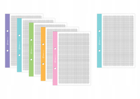 Wkład Do Segregatora A4 50 Kartek Kratka Kolorowy Margines Interdruk