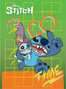 Zeszyt Szkolny A4 32k TRZYLINIA KOLOROWA Disney STITCH St. Majewski