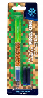 Pióro Wieczne Szkolne MINECRAFT 3 Naboje w Blistrze Astra