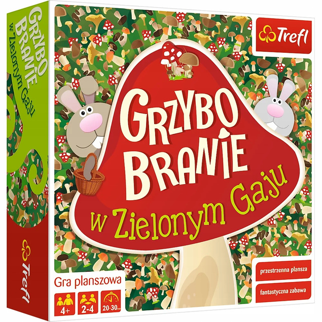 GRZYBOBRANIE W ZIELONYM GAJU 3D Gra Planszowa Rodzinna 4+ Trefl 00988