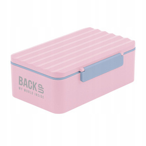 ŚNIADANIÓWKA BackUP Wyjmowana Przegroda 600ml RÓŻ Lunchbox BPA FREE BackUP