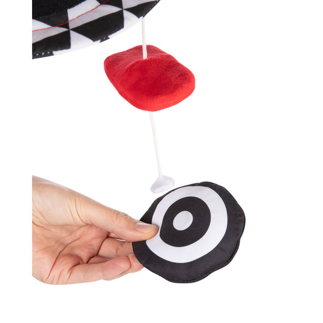 Canpol babies kontrastowa karuzela pluszowa z pozytywką SENSORY TOYS