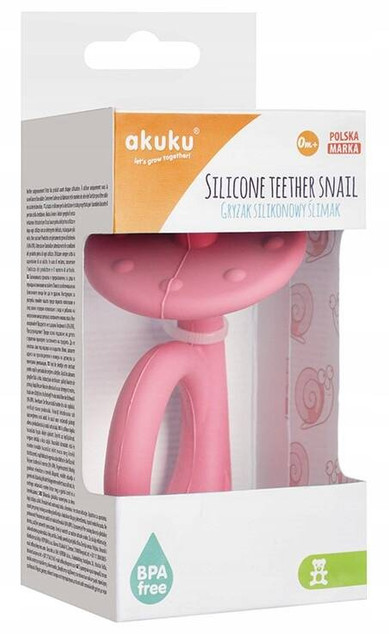 Gryzak silikonowy, pink ŚLIMAK Akuku