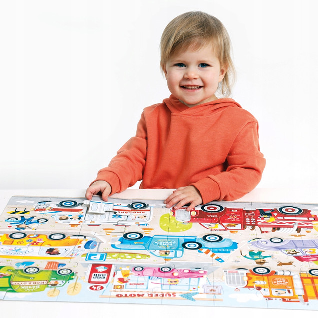 CzuCzu Moto puzzle Auta 40 elementów 3+, 4+