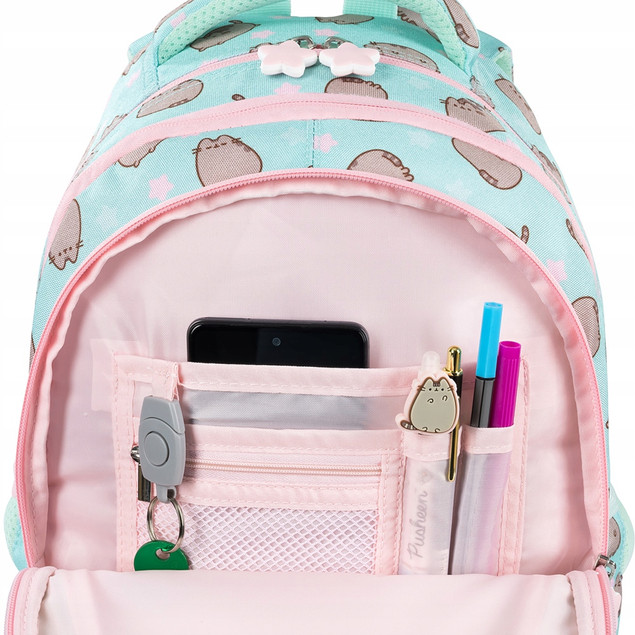 Plecak Szkolny PUSHEEN 4-Komorowy 22L Dla Dziewczynki Miętowy St.Majewski