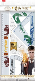 Przybory Geometryczne HARRY POTTER Linijka Ekierka x2 Kątomierz Maped