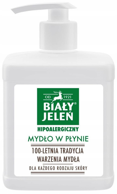 Mydło W Płynie Biały Jeleń 500 ml Hipoalergiczne Naturalne Dozownik