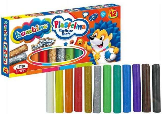 Plastelina 12kol Bambino p10 MAJEWSKI/cena za 1szt.