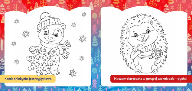 Kolorowanka z tatuażami fluo Mikołaj