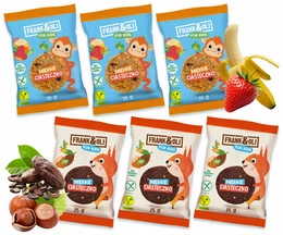Frank&Oli Bez Cukru Miękkie Ciastko Zdrowa Przekąska Zestaw MIX SMAKÓW x6