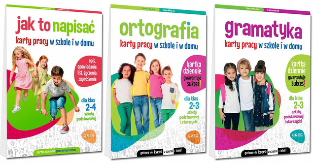 Gramatyka. Karty pracy w szkole i w domu klasa 2-3