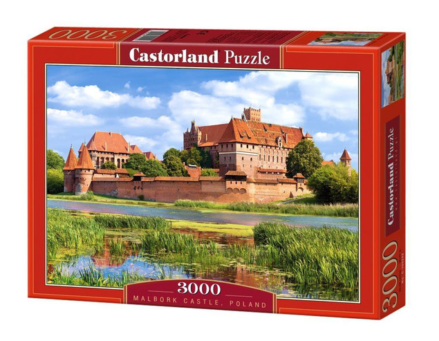 Puzzle 3000 Układanka Krajobraz Widok Zamek MALBORK Polska Rzeka 9+ Castor