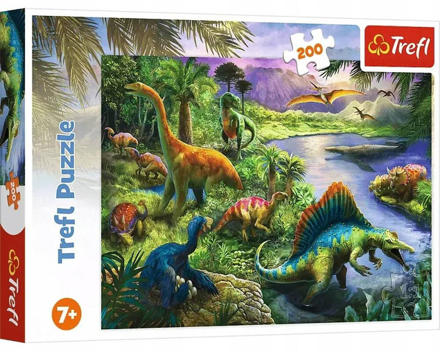 Trefl Puzzle 200 Drapieżne dinozaury Zwierzęta 13281 
