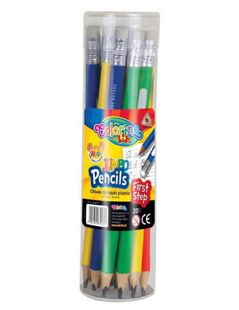 COLORINO OŁÓWEK TRÓJKĄTNY DO NAUKI PISANIA jumbo