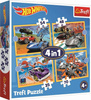 Puzzle 100 Układanka 4w1 HOT WHEELS Pojazdy Autka Auta Autka 4+ Trefl 34627