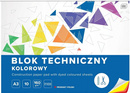 Blok Techniczny KOLOROWY Dla Dzieci Szkoła Plastyka A3/10k 160g Interdruk