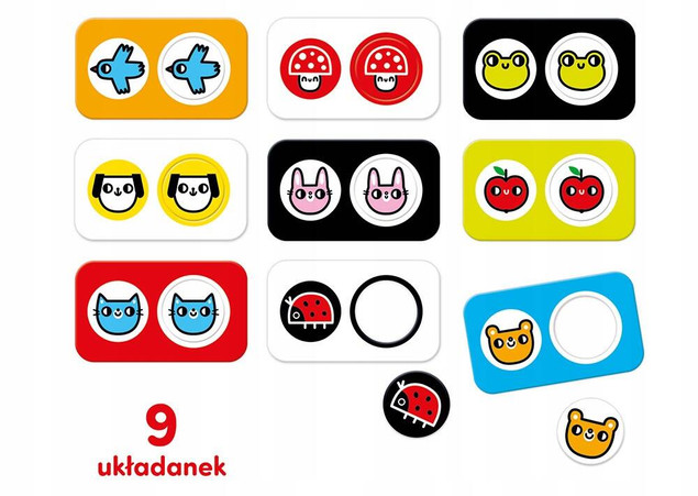 Puzzle kontrastowe Do pary Czuczu