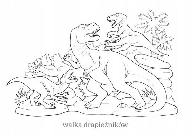 Maluszkowe malowanie. Dinozaury