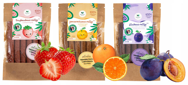 3x Naturalnie Zdrowi Rollsy OWOCOWE Naturalne Zdrowe Przekąski Różne Smaki