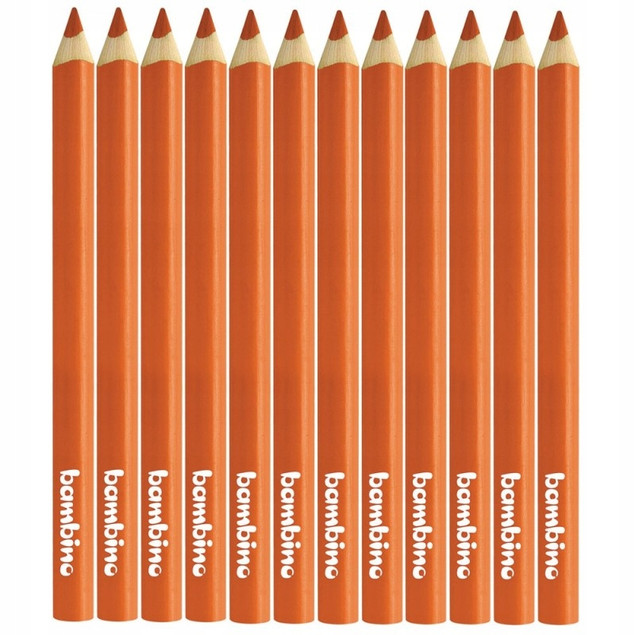 BAMBINO Kredki trójkątne POMARAŃCZOWA 12 szt