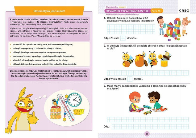 Matematyka Karty pracy w szkole i w domu klasa 3