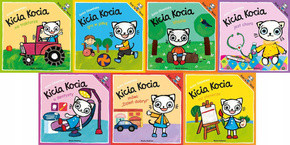 KICIA KOCIA Pakiet 7 Kolorowych Książeczek Dla Dzieci Anita Głowińska 0+