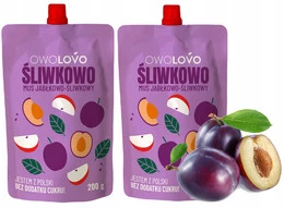 2x OwoLovo Śliwkowo Mus Jabłkowo-Śliwkowy Dla Dzieci 200g