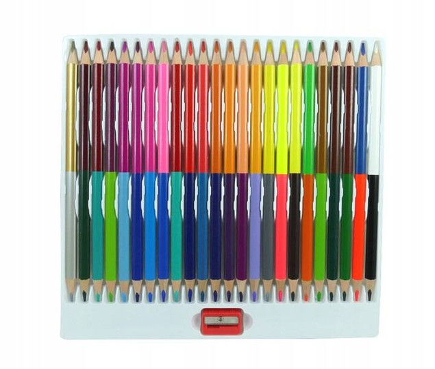 ASTRA Kredki ołówkowe pastelowe dwustronne 24/48