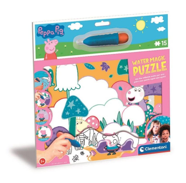 PUZZLE 30 ŚWINKA PEPPA kolorowanka wodna