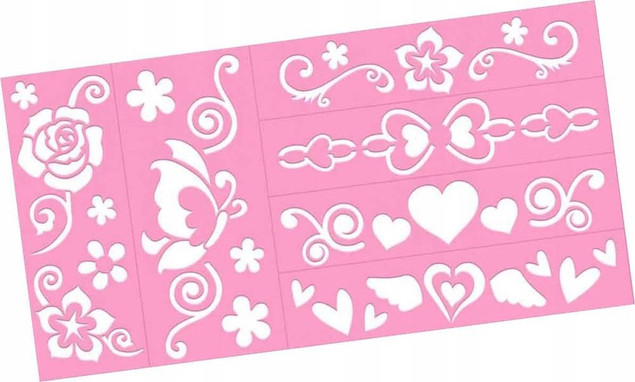 STUDIO TATUAŻU BROKATOWE TATUAŻE kryształki szablo