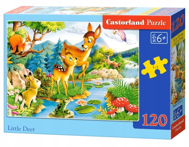 PUZZLE UKŁADANKA ZWIERZĘTA JELEŃ 6+ 120 EL. CASTOR