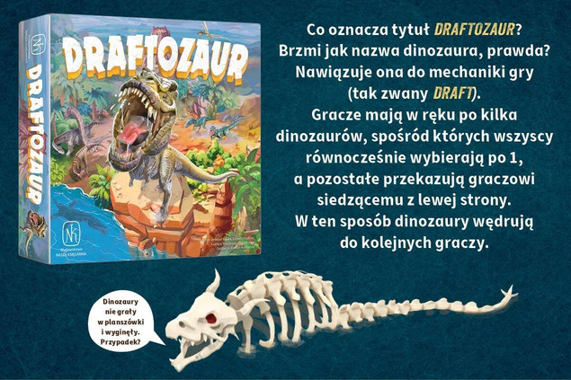Draftozaur Rodzinna Gra Planszowa O Dinozaurach 8+ Nasza Księgarnia